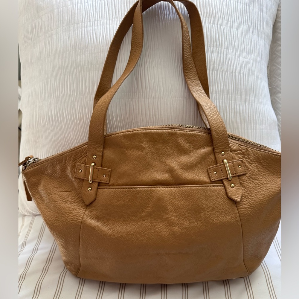 Vince Camuto Tan Leather Designer Bag